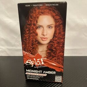 Splat Midnight Amber Semi-Permanent Hair Dye No Bleach Needed Best for Brunettes